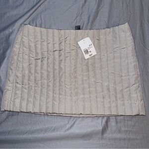 Forever 21 Textured Cream Mini Skirt